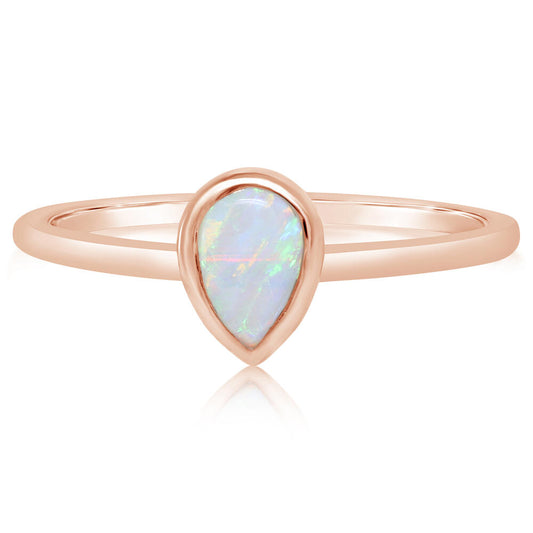 14K Rose Gold Australian Opal Ring