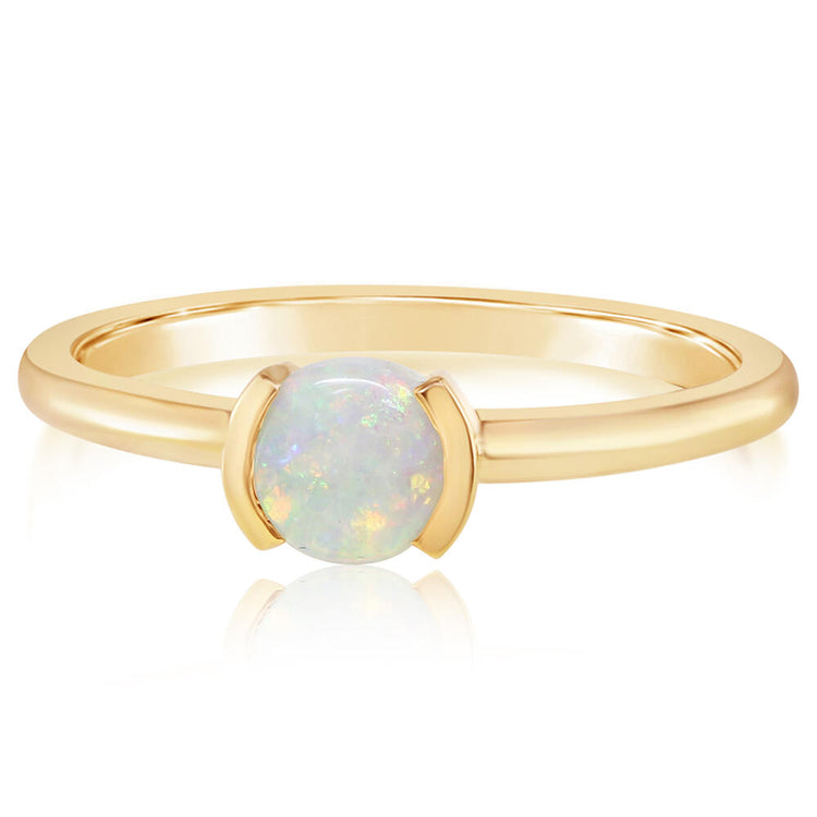 14K Yellow Gold Australian Opal Ring