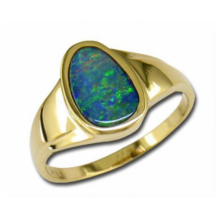 Sterling Silver Boulder Opal Ring