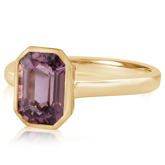 14K Yellow Gold Purple Garnet Ring