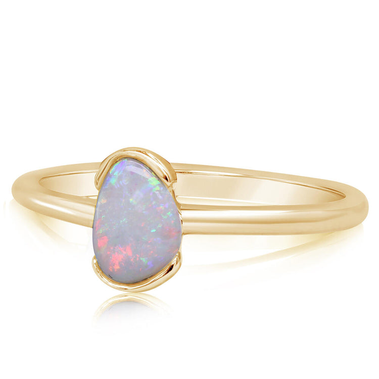 14K Yellow Gold Australian Opal Ring