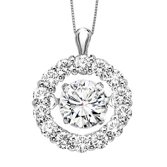 14KW Diamond Rhythm Of Love Pendant 1/2 ctw