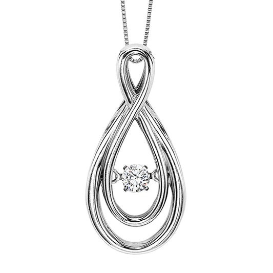 14K Diamond ROL Pendant 1/10 ctw