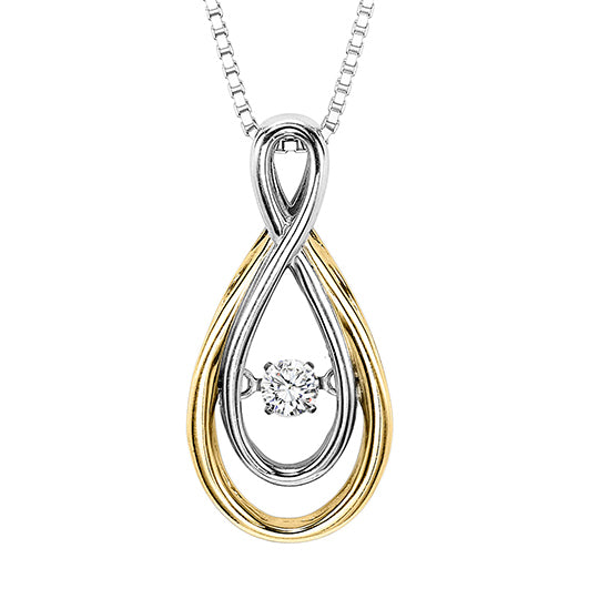 14K Diamond ROL Pendant 1/10 ctw