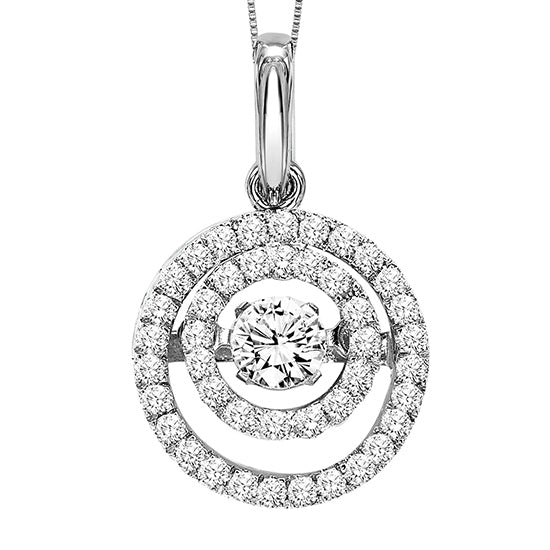 14K Diamond ROL Pendant 3/8 ctw