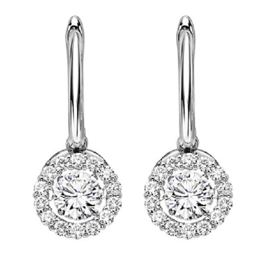 14K Diamond Rhythm of Love Earrings  3/4 ctw