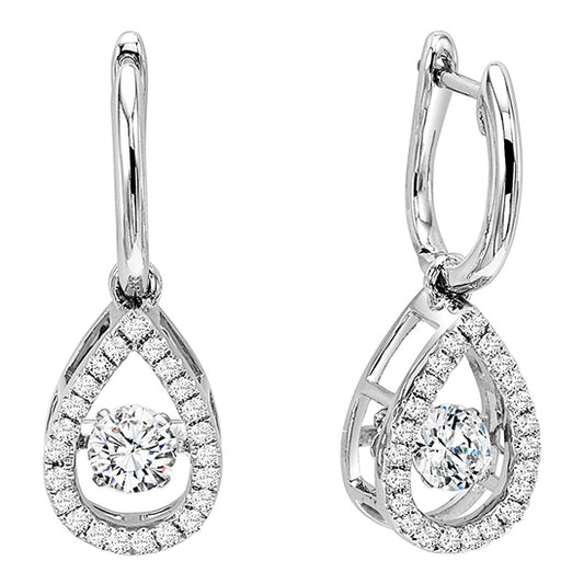 14K Diamond Rhythm Of Love Earrings 3/4 ctw