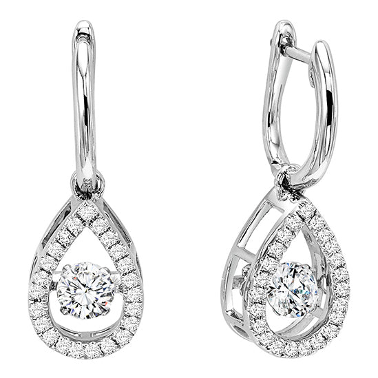 14K Diamond Rhythm Of Love Earrings 3/4 ctw