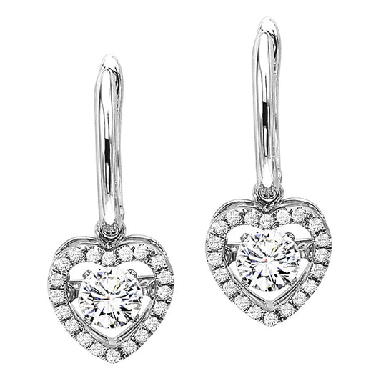 14K Diamond Rhythm Of Love Earrings 3/4 ctw