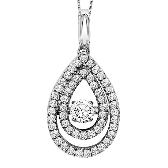 14K Diamond ROL Pendant 3/8 ctw