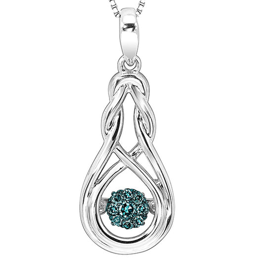 Silver Blue Diamond ROL Pendant