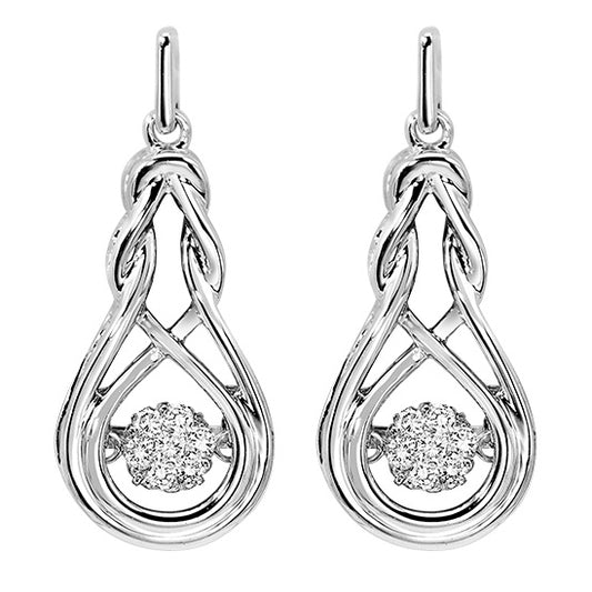 Silver Diamond Rhythm Of Love Earrings