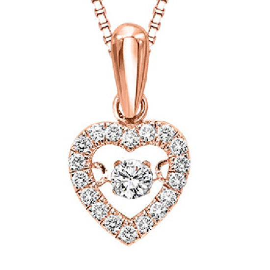 10K Diamond ROL Pendant 1/5 ctw