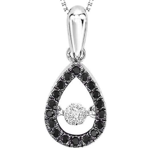 14K Black Diamond ROL Pendant 1/5 ctw