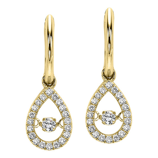 10KY Diamond Rhythm Of Love Earrings 1/5 ctw