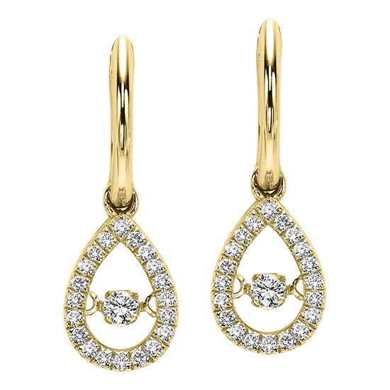 10KY Diamond Rhythm Of Love Earrings 1/5 ctw