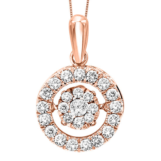 10KP Diamond Rhythm Of Love Pendant 1/2 ctw