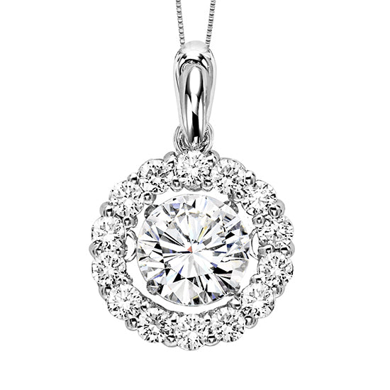 14K Diamond Rhythm Of Love Pendant 3/4 ctw