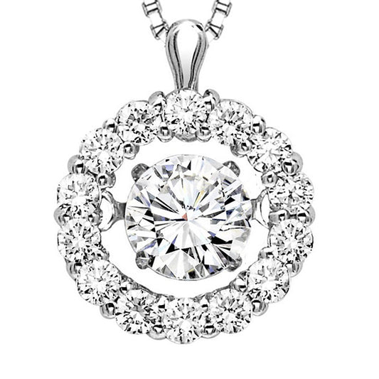 14K Diamond Rhythm Of Love Pendant 1 ctw