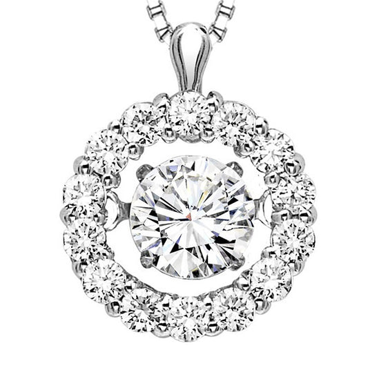 14K Diamond Rhythm Of Love Pendant 3/8 ctw