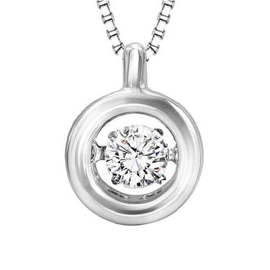 Silver Rol Birthstone - Genuine White Topaz Pendant