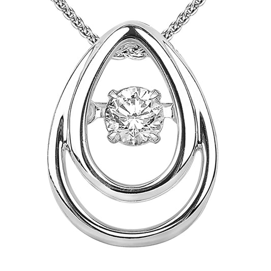 14K Diamond Rhythm Of Love Pendant 1/8 ctw