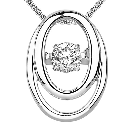 14K Diamond Rhythm Of Love Pendant 1/8 ctw