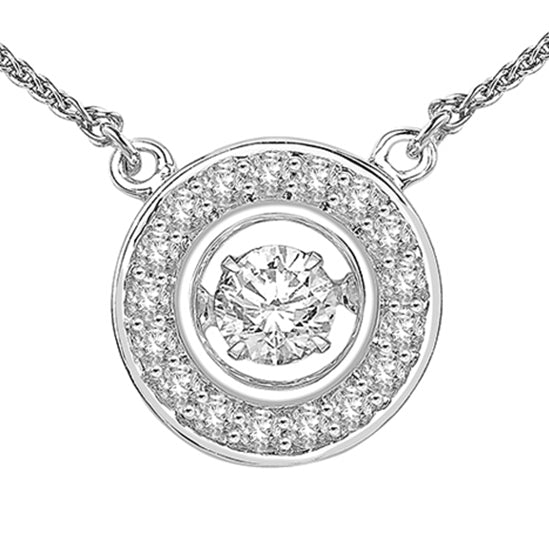 14K Diamond Rhythm Of Love Pendant 1/2 ctw