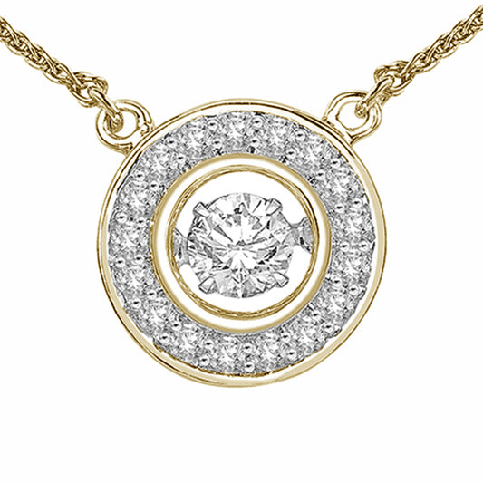 14KY Diamond Rhythm Of Love Pendant 1/2 ctw