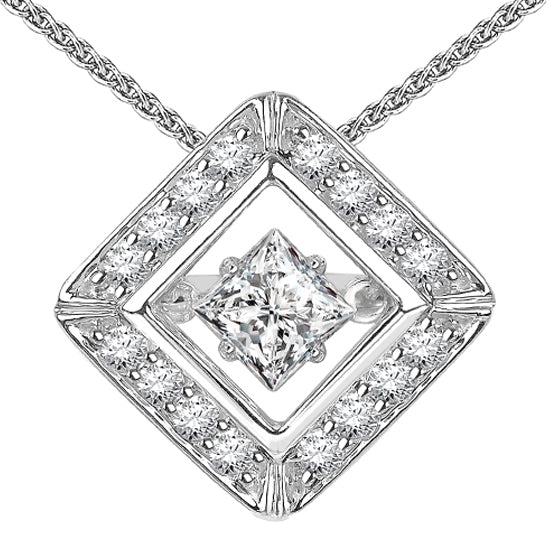 14K Diamond Rhythm Of Love Pendant 1/4 ctw