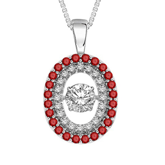 14K Ruby & Diamond Rhythm Of Love Pendant