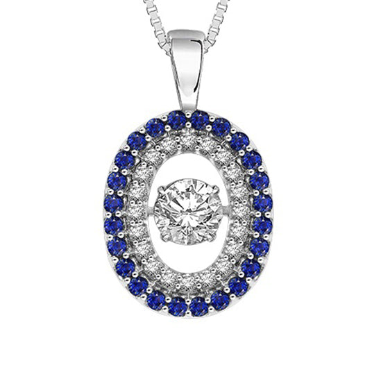 14K Sapphire & Diamond Rhythm Of Love Pendant