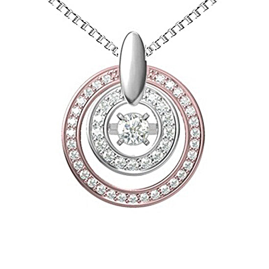 14K Diamond Rhythm Of Love Pendant 1/2 ctw