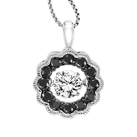 14K Black Diamond ROL Pendant 3/8 ctw