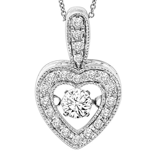 14K Diamond ROL Pendant 1/3 ctw