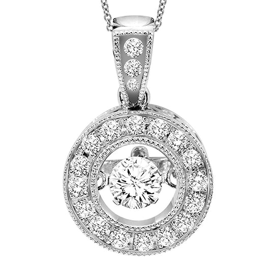 14K Diamond ROL Pendant 1/3 ctw