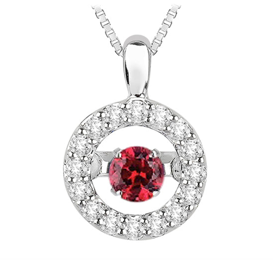 14K Ruby & Diamond Rhythm Of Love Pendant