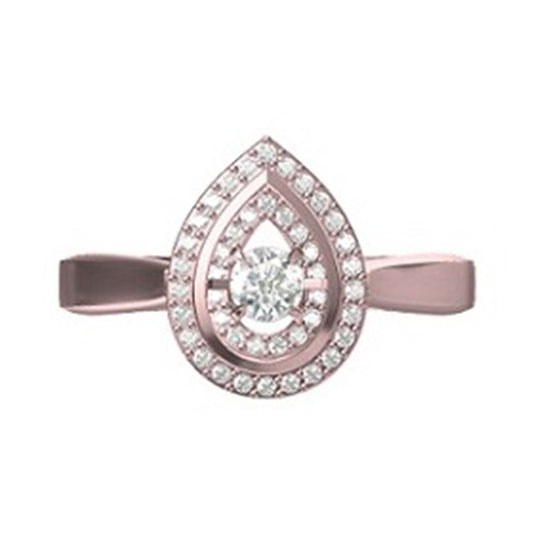 14K Diamond Rhythm Of Love Ring 1/4 ctw