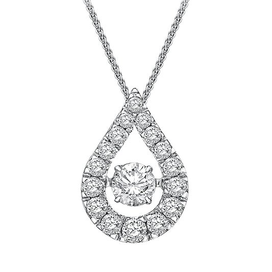 Silver Diamond Rhythm of Love Pendant