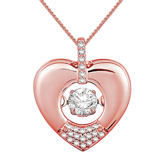 Silver Diamond Rhythm of Love Pendant