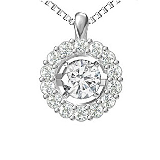 Silver Diamond Rhythm of Love Pendant