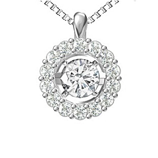 Silver Diamond Rhythm of Love Pendant