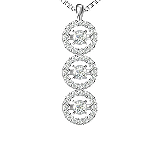 Silver Diamond Rhythm of Love Pendant