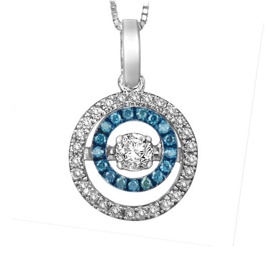 Silver Diamond Rhythm of Love Pendant