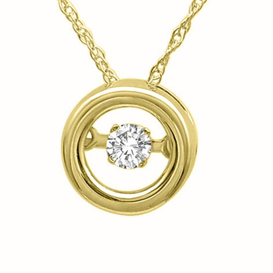 14KY Diamond Rhythm Of Love Pendant