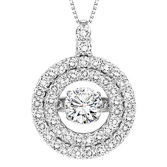 14K Diamond ROL Pendant 1 ctw ( 1/2 ct Center)