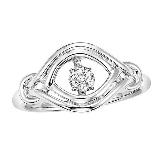 Silver Diamond ROL Ring