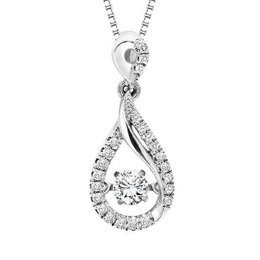 Gold Diamond ROL Pendant 1/6 ctw