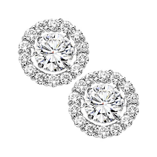 14K Diamond Rhythm of Love Earrings  1/2 ctw