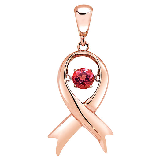 14K Pink Tourmaline ROL Pendant